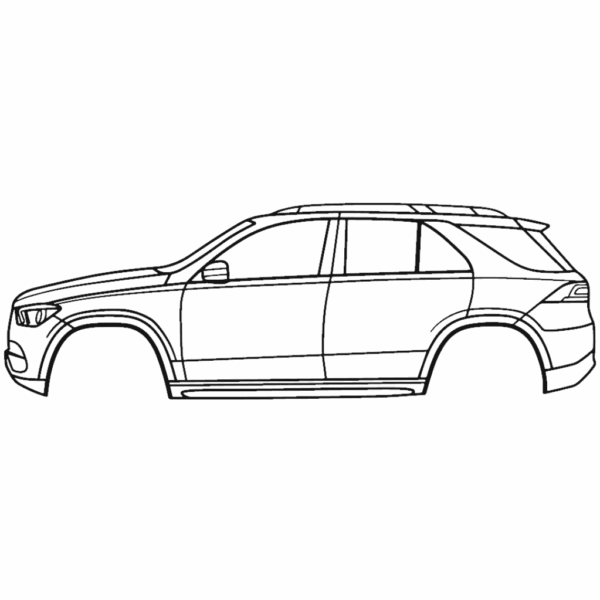 Obraz wycinany z drewna samochodu mercedes gle-class suv w167 (4th gen) 2020