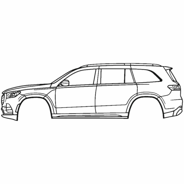 Obraz wycinany z drewna samochodu mercedes gls-class suv x167 (3rd gen) 2020