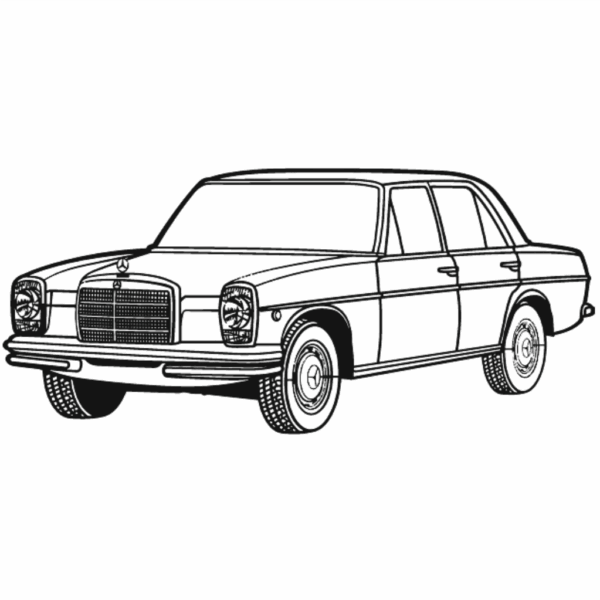 mercedes w115 perspective 1974