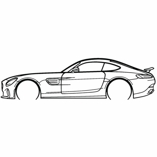 Obraz wycinany z drewna samochodu mercedes amg gts edition 1 2016