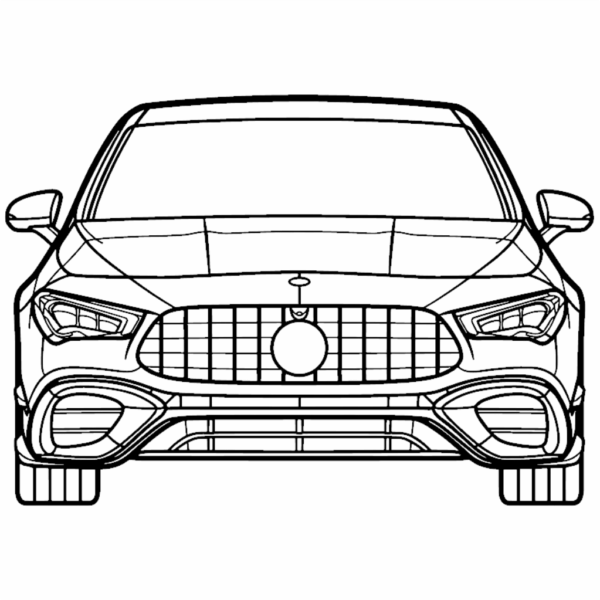Obraz wycinany z drewna samochodu mercedes cla 2023