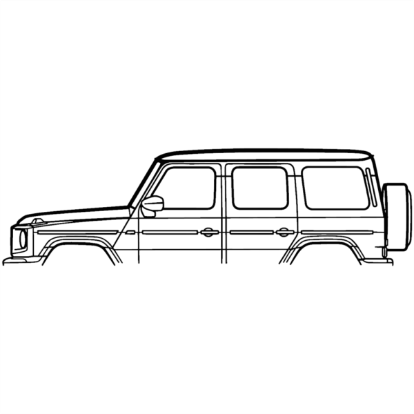 Obraz wycinany z drewna samochodu mercedes g class