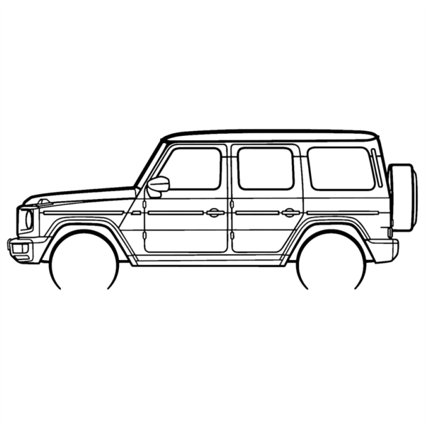 Obraz wycinany z drewna samochodu mercedes g class 2020