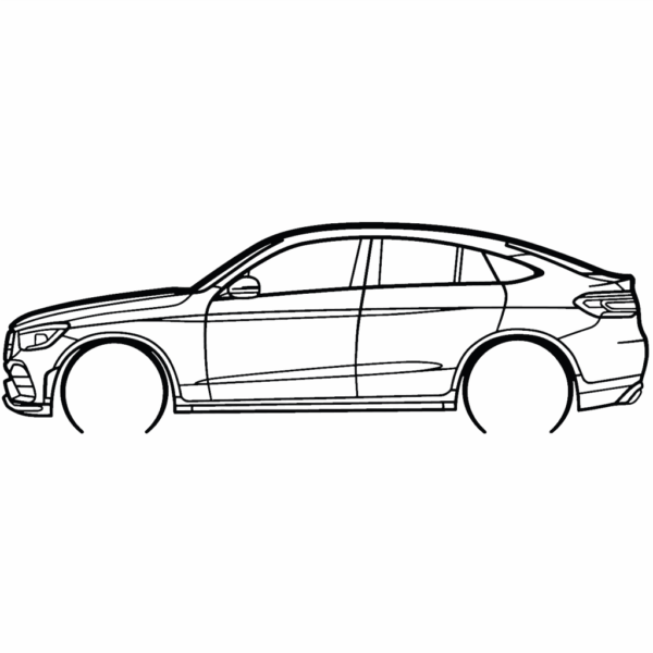 Obraz wycinany z drewna samochodu mercedes glc coupe