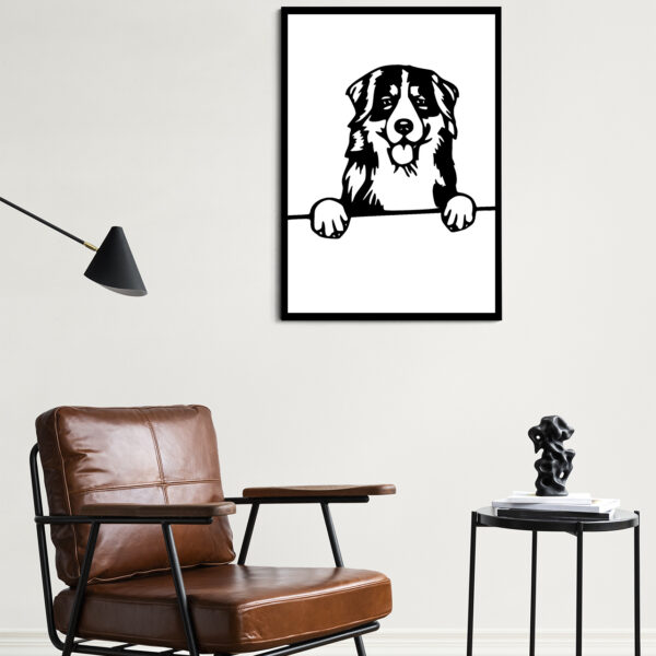 Second image of obraz drewniany - berneński pies pasterski