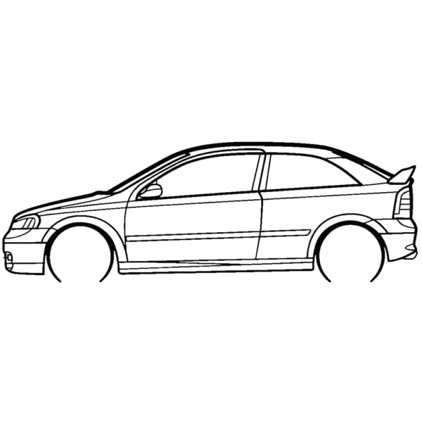 Obraz wycinany z drewna samochodu opel astra 2000