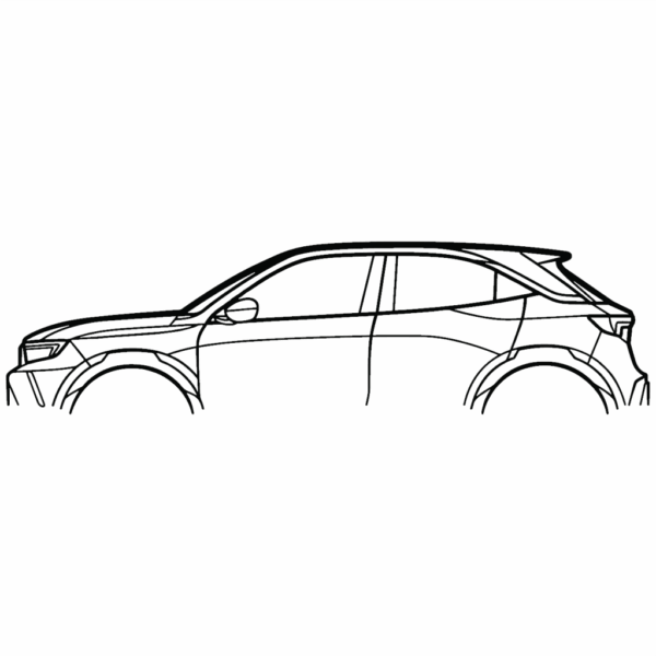 Obraz wycinany z drewna samochodu opel mokka 2022