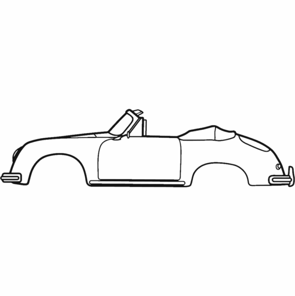 Obraz wycinany z drewna samochodu porsche 356 a 1600 959