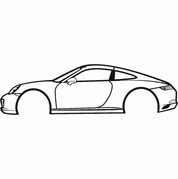 Obraz wycinany z drewna samochodu porsche 911 2017