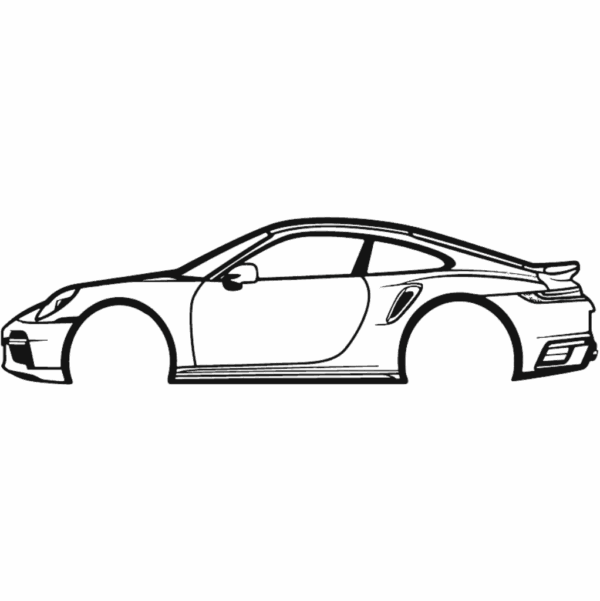 Obraz wycinany z drewna samochodu porsche panamera 4s 2022