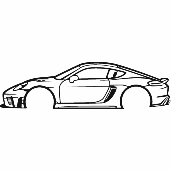Obraz wycinany z drewna samochodu porsche carrera 4s 1998