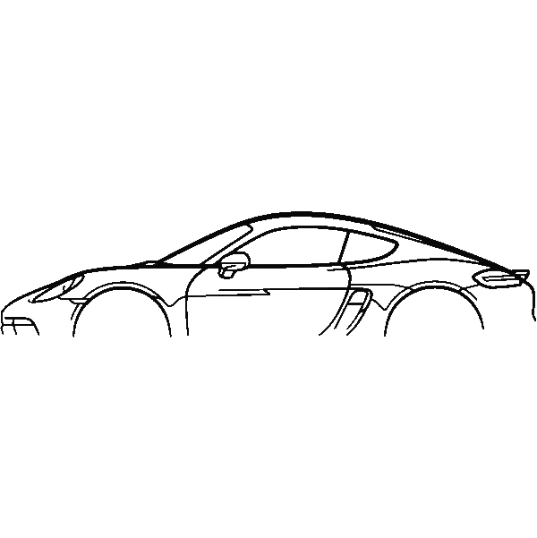 Obraz wycinany z drewna samochodu porsche 718 gts 2022