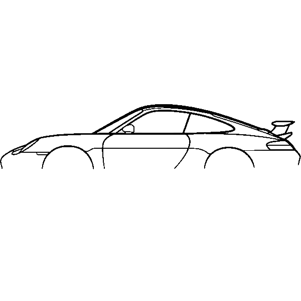 Obraz wycinany z drewna samochodu porsche 911 996 gt3