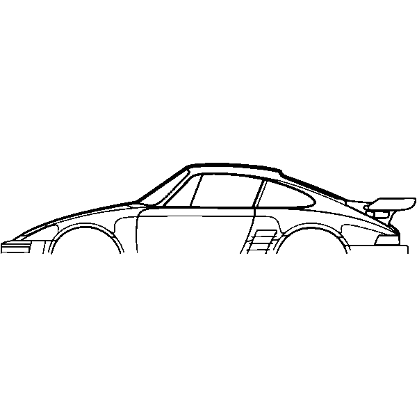 Obraz wycinany z drewna samochodu porsche 911 flat nose