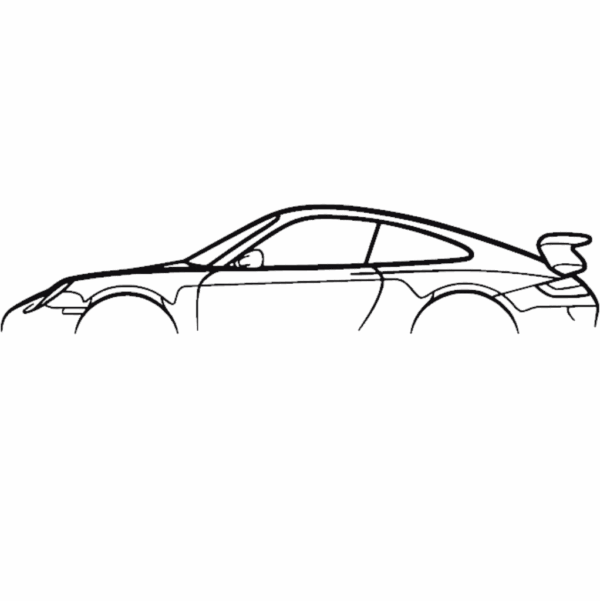 Obraz wycinany z drewna samochodu porsche 911 gt3 997