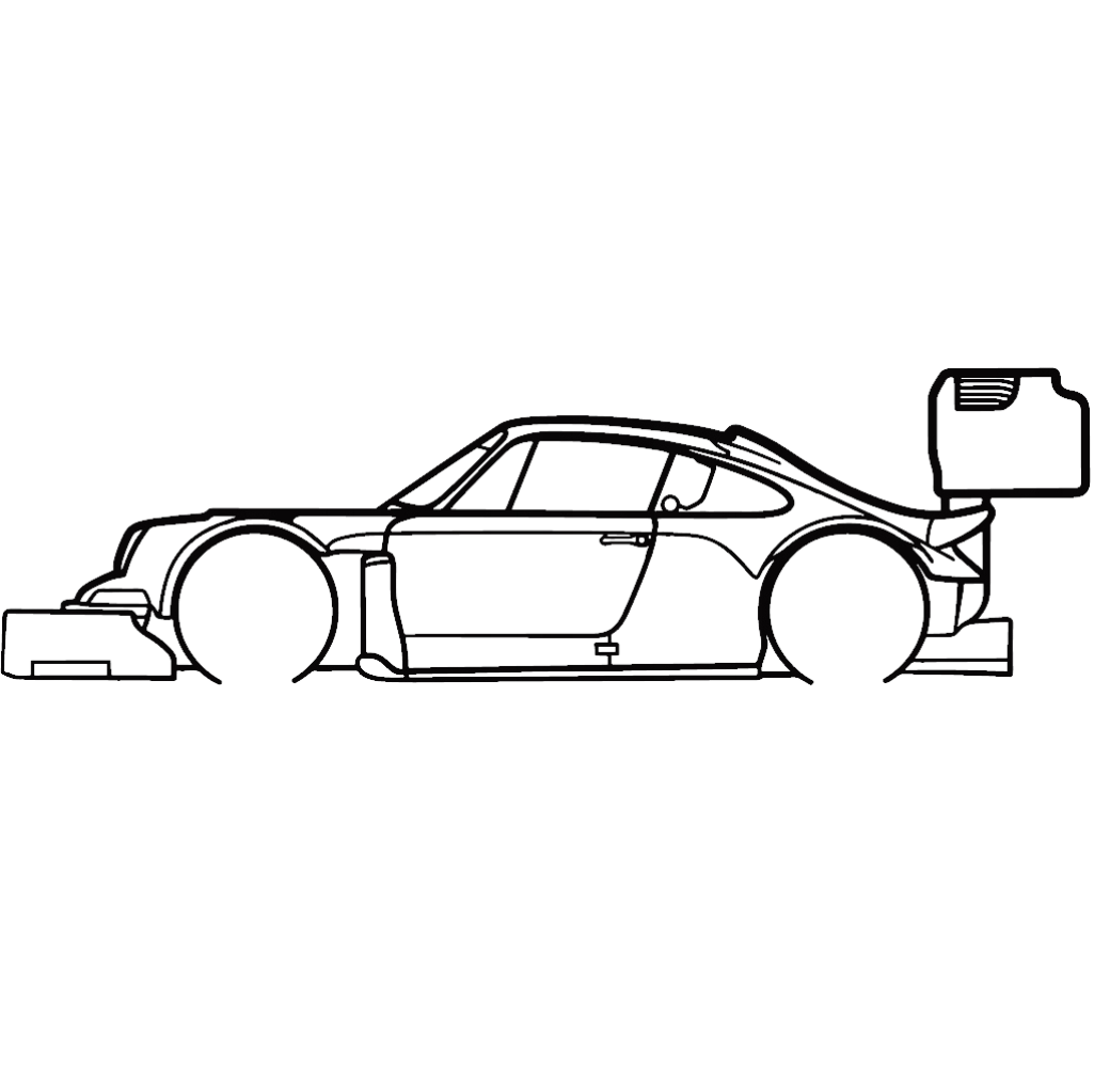 Obraz wycinany z drewna samochodu porsche 911 pikes peak