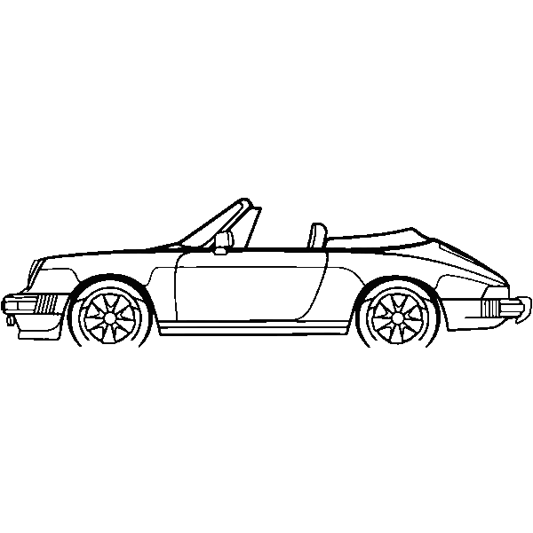 Obraz wycinany z drewna samochodu porsche 911 sc