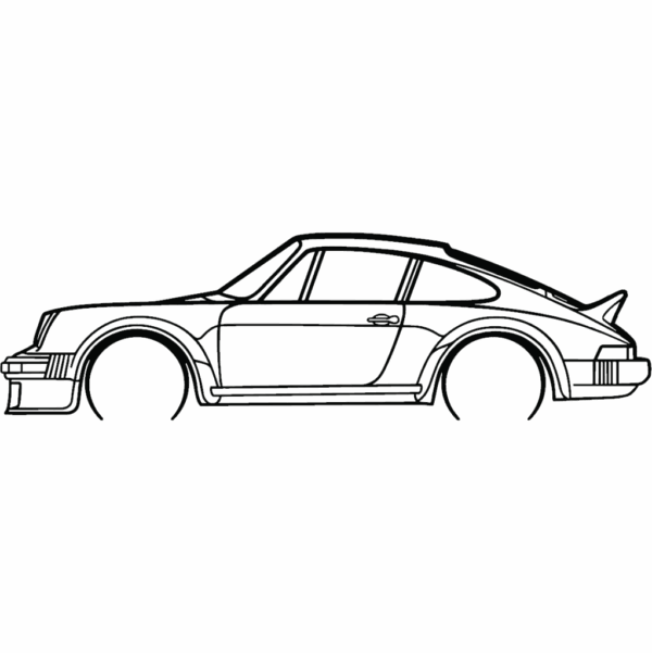 Obraz wycinany z drewna samochodu porsche 911 sc group 4