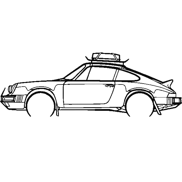 Obraz wycinany z drewna samochodu porsche 911 safari