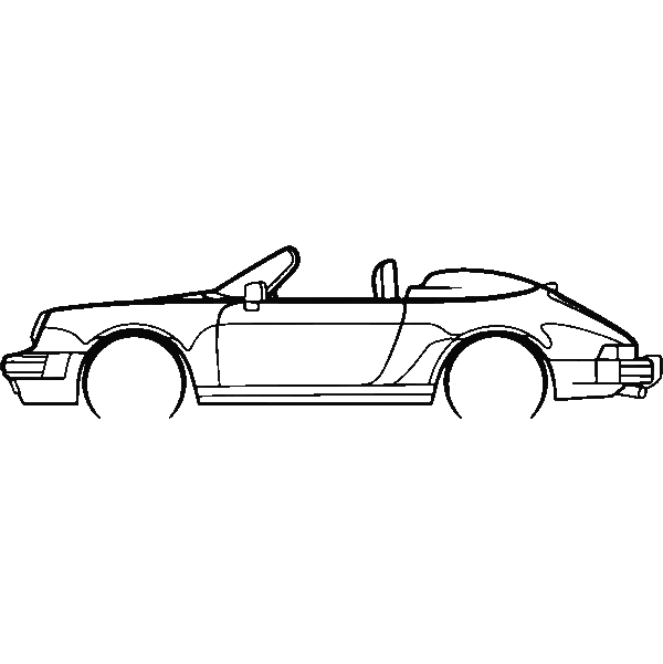 Obraz wycinany z drewna samochodu porsche 911 speedster 1989