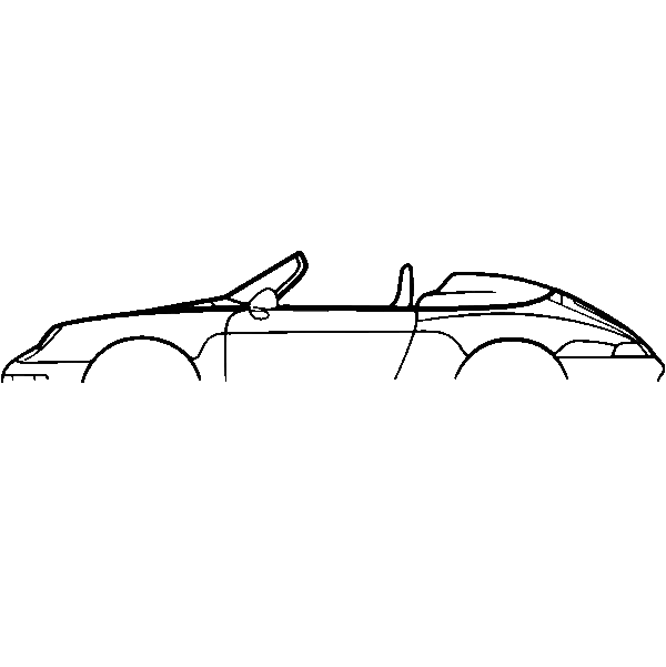 Obraz wycinany z drewna samochodu porsche 911 speedster model 993