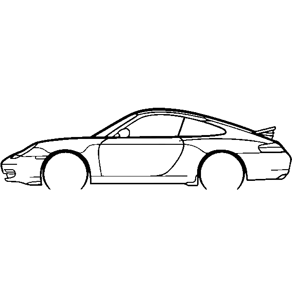 Obraz wycinany z drewna samochodu porsche 911 targa 996