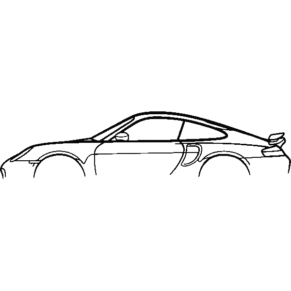 Obraz wycinany z drewna samochodu porsche 911 turbo 996