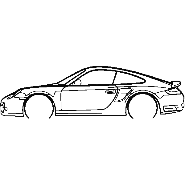 Obraz wycinany z drewna samochodu porsche 911 turbo s 997
