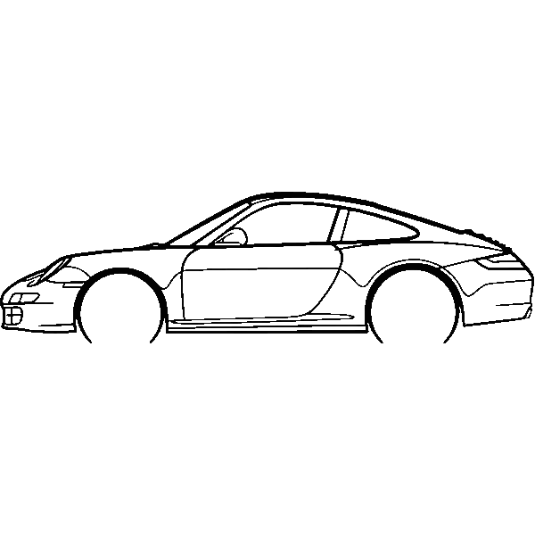 Obraz wycinany z drewna samochodu porsche 911 997