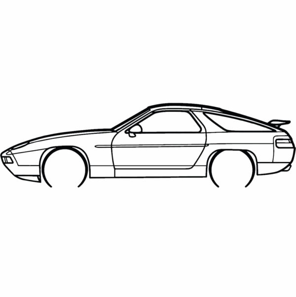 Obraz wycinany z drewna samochodu porsche 928 gts