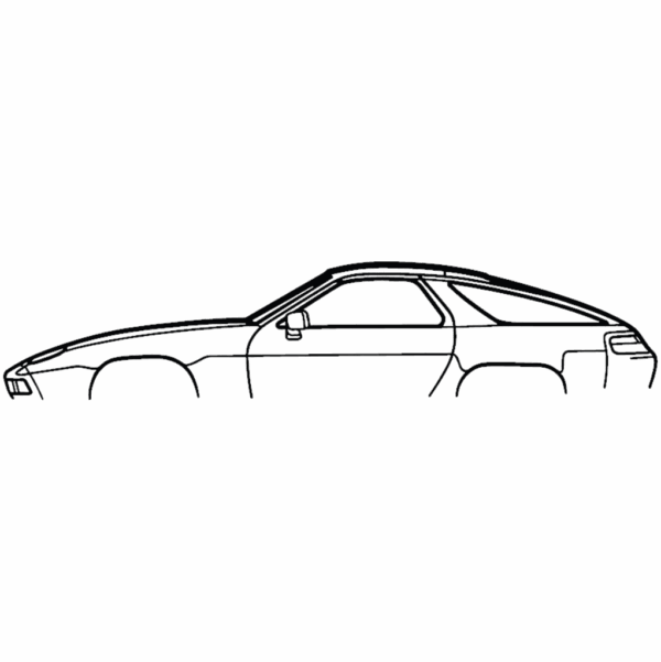 Obraz wycinany z drewna samochodu porsche 928b