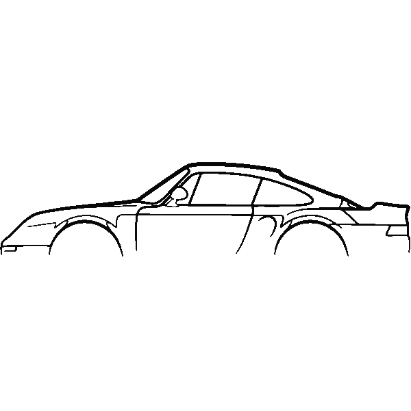 Obraz wycinany z drewna samochodu porsche 959