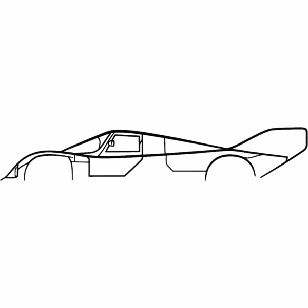 Obraz wycinany z drewna samochodu porsche 962 c