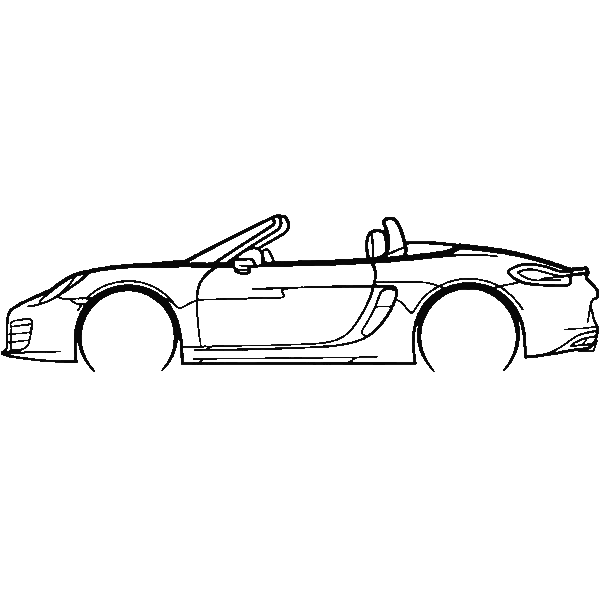 Obraz wycinany z drewna samochodu porsche boxster 981 s