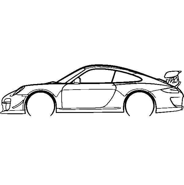 Obraz wycinany z drewna samochodu porsche gt3 rs 997