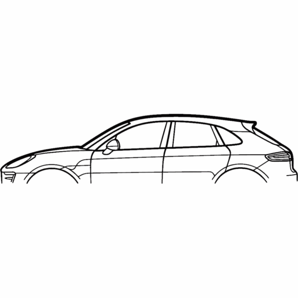 Obraz wycinany z drewna samochodu porsche macan s