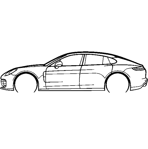 Obraz wycinany z drewna samochodu porsche panamera gts