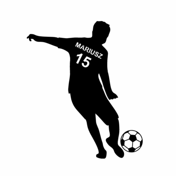 sportowiec z piłką 3 + imię i numer