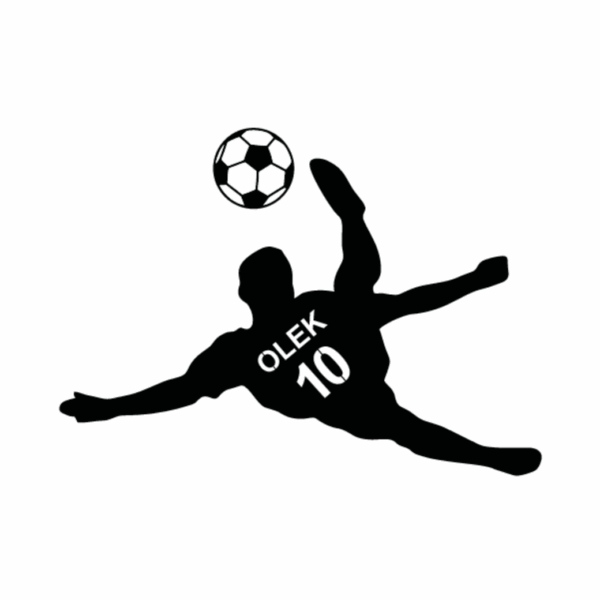 sportowiec z piłką 2 + imię i numer