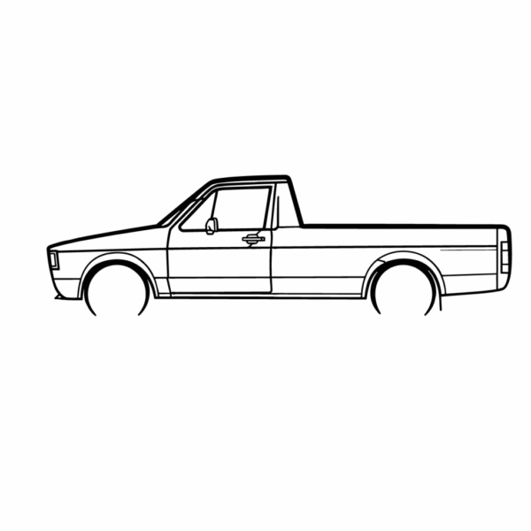 Obraz wycinany z drewna samochodu volkswagen caddy