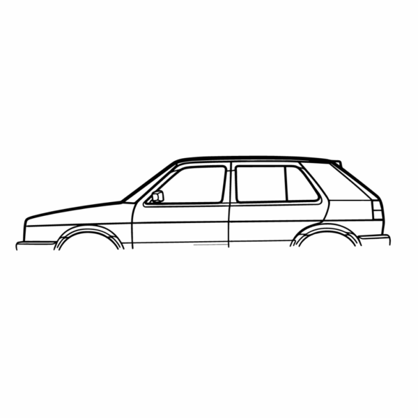 Obraz wycinany z drewna samochodu volkswagen golf 2 gti edition