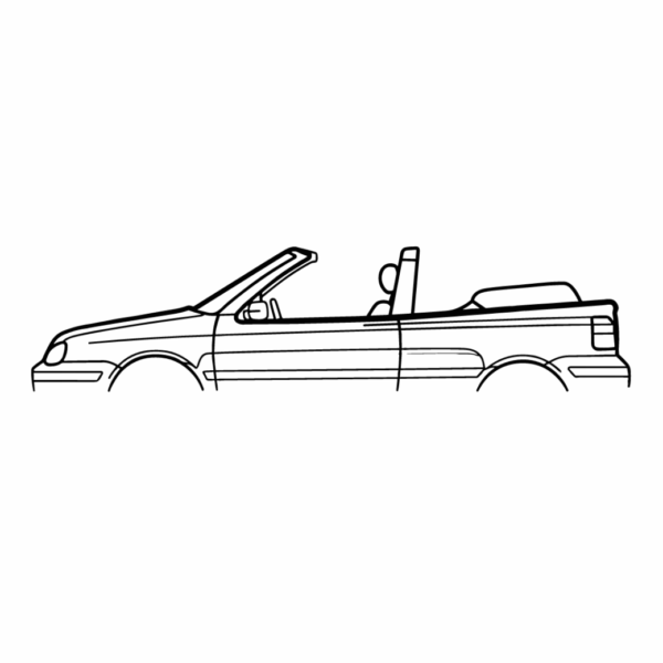 Obraz wycinany z drewna samochodu volkswagen golf mk4 cabrio