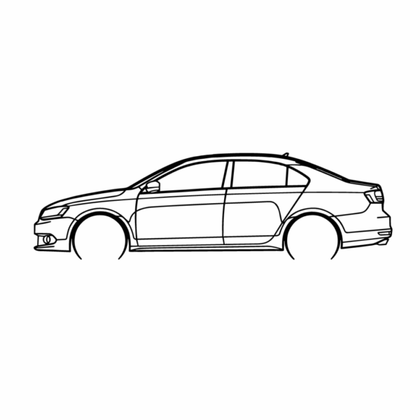 Obraz wycinany z drewna samochodu volkswagen jetta 2017