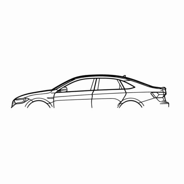 Obraz wycinany z drewna samochodu volkswagen jetta 2020
