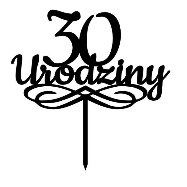topper drewniany - 30 urodziny