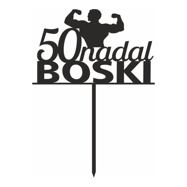 topper drewniany - 50 nadal boski