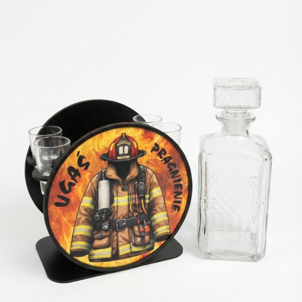 Second image of Karafka personalizowana -różne wzory- Zestaw dla strażaka. Ugaś pragnienie.