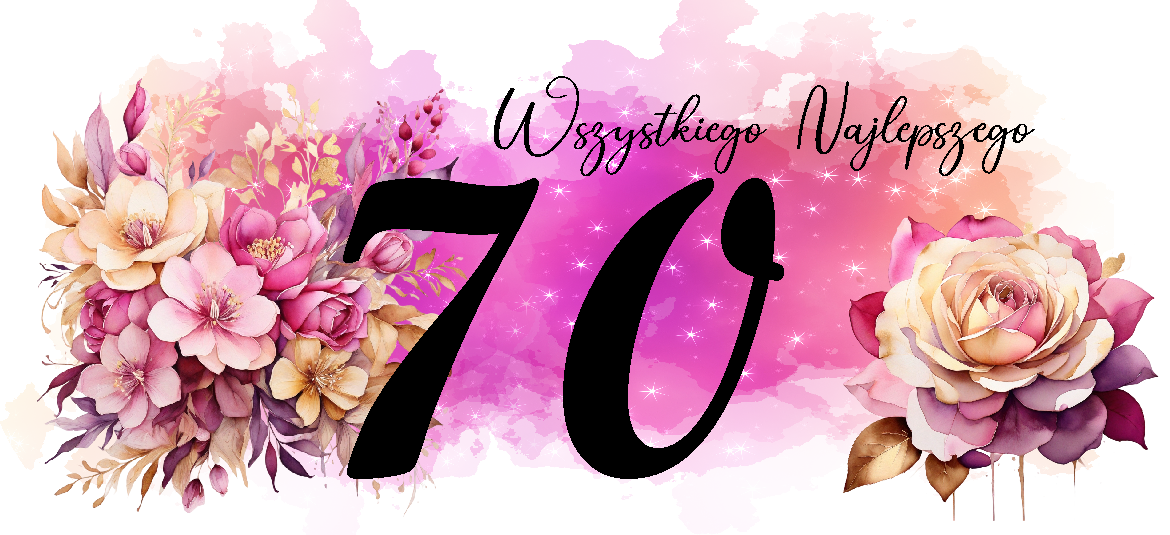 Second image of kubek personalizowany 330 ml - Urodziny 70 lat  kwiaty róże