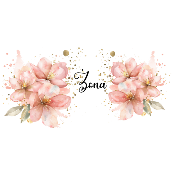 Second image of kubek personalizowany 330 ml - Ślub Żona pastelowo różowe kwiaty