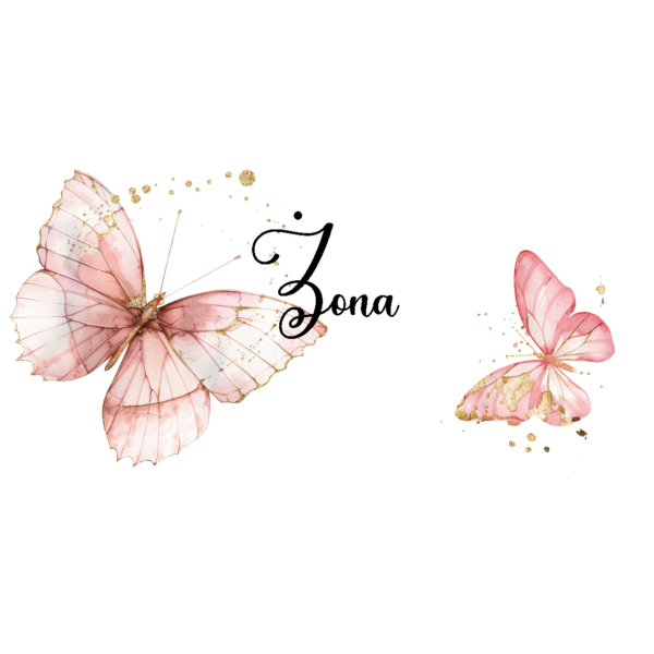 Second image of kubek personalizowany 330 ml - Ślub Żona pastelowy z motylami